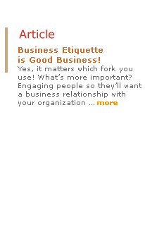 Business Etiquette is good business